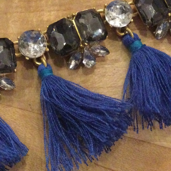 J. Crew crystal and tassel necklace - Picture 2 of 4